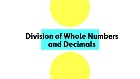 Division of Whole Numbers and Decimals