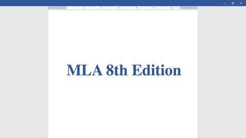 MLA 8th Edition